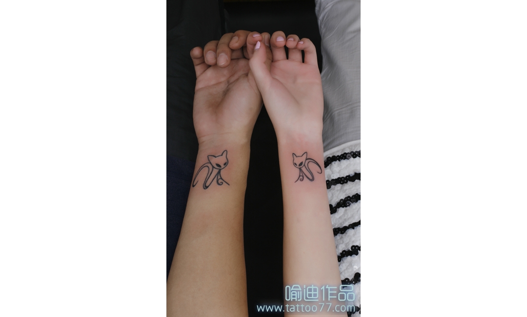 武汉纹身店：本店为来自汉口纹身爱好者打造的情侣猫咪纹身图案作品 ...