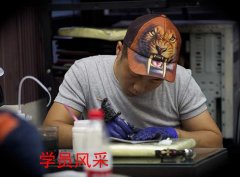 武汉老兵纹身学校介绍来自湖南纹身学员曾斌纹身练习中