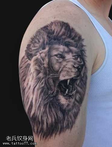 胳膊狮子之王纹身图案