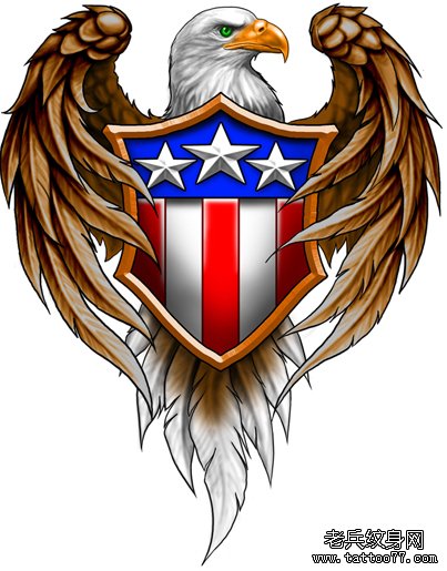 Bald Eagle American Crest Tattoo