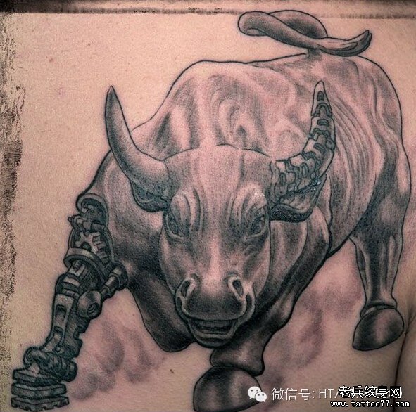 一组tattoo十二生肖の牛纹身图案由武汉纹身提