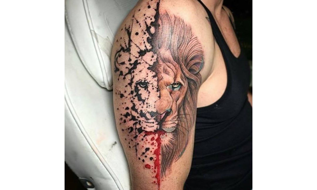 纹身素材:十二星座纹身之狮子座图片大全集2020