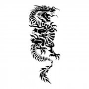 男生喜欢的图腾龙纹身图案