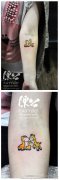 女生手臂可爱潮流的小鹿纹身图案