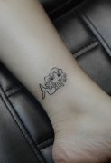 女生小腿可爱潮流的美人鱼纹身图案