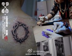 男生后背潮流经典的立体图腾纹身图案