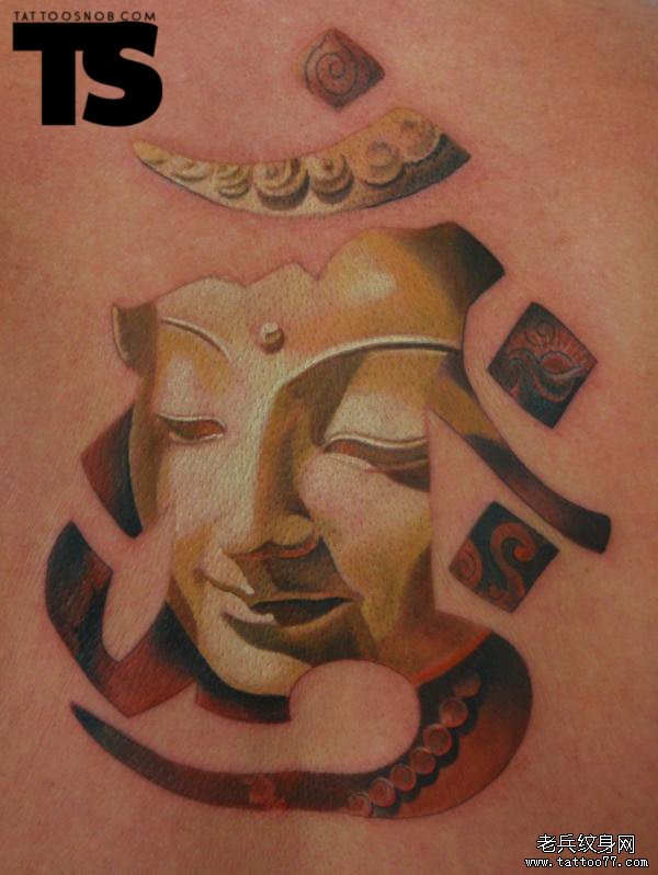 很多人都喜欢的一款佛梵文纹身作品
