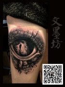武汉专业纹身店为你推荐一款潮流时尚的眼睛纹身图案
