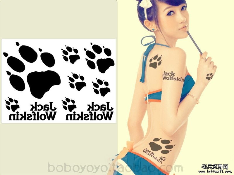 猫爪tattoo图案由武汉最时尚的tattoo店推荐