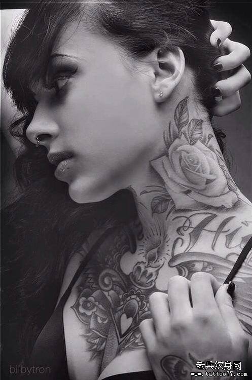 时尚女孩纹身写真由武汉最好的纹身网推荐