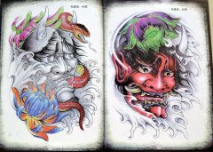 一款般若纹身手稿图案由武汉最好的纹身店推荐