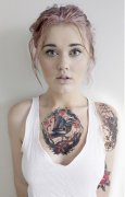 武汉最好的纹身店推荐一款面向胸口个性纹身图案