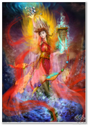一款唯美的女娲娘娘纹身图案由武汉刺青店推荐