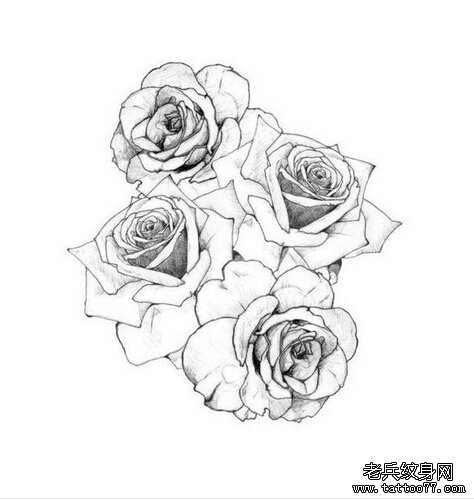 玫瑰花纹身图案由武汉最好的纹身馆推荐