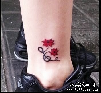小清新手部字母纹身图案