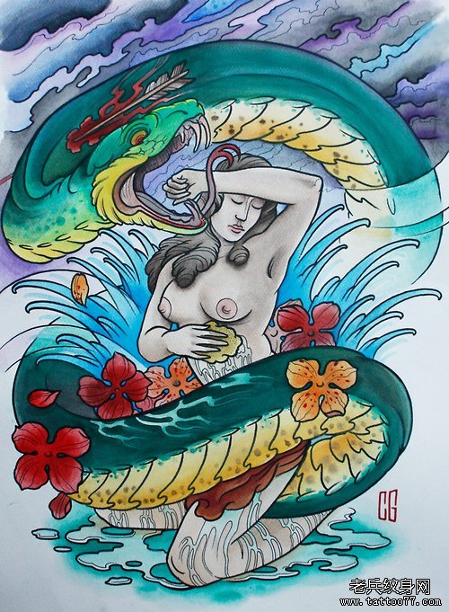 个性纹身手稿图案由武汉最好的纹身店推荐