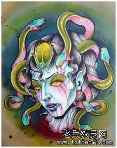 美杜莎纹身图案