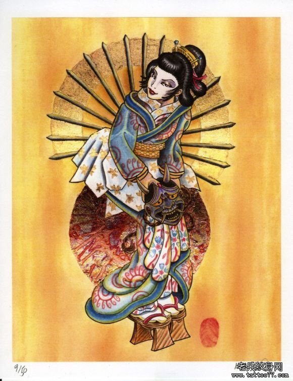 艺妓纹身图案大全
