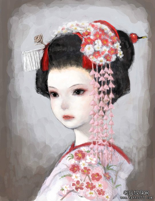 艺妓纹身图案大全