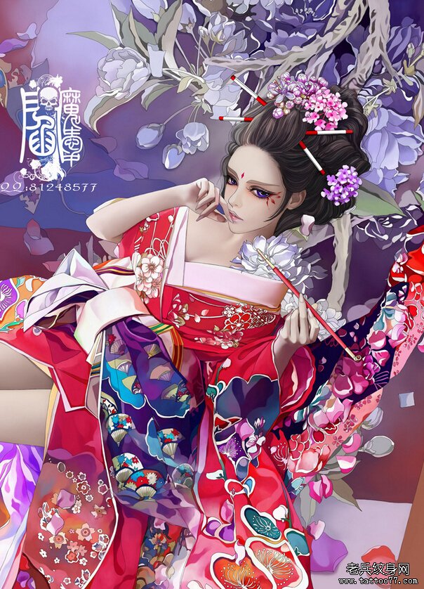 艺妓纹身图案