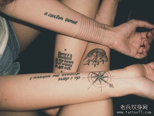 小清新手部个性图腾纹身图案