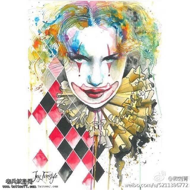 小丑纹身图案