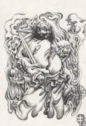 满背钟馗纹身图片由武汉纹身店提供