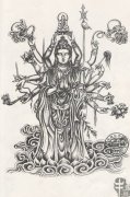 千手观音纹身图案由武汉最好的纹身馆提供