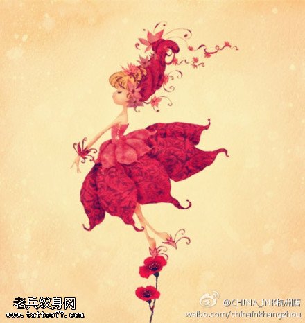 天使精灵纹身图片