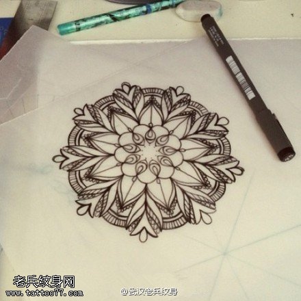 个性梵花纹身图案