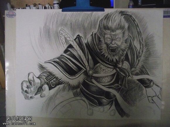 孙悟空纹身图案