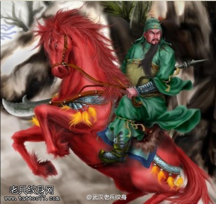 关公纹身图片