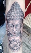 手臂佛纹身图案由武汉纹身店提供