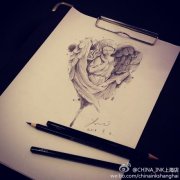 武汉纹身店推荐一款天使翅膀纹身图案
