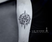 胳膊上帝之眼纹身图案由武汉最好的纹身店提供