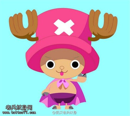乔巴纹身手稿图片