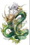 武汉纹身馆推荐一款传统龙纹身图案