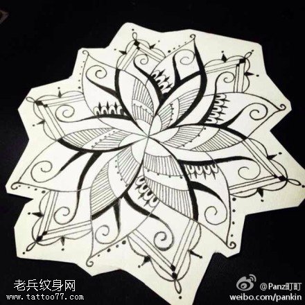 梵花纹身手稿图片