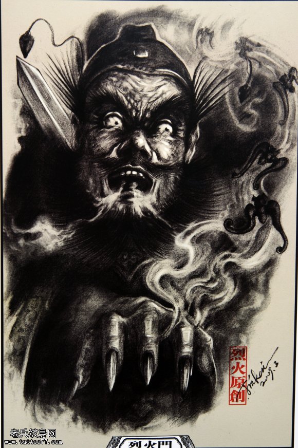 钟馗纹身图案分享给大家
