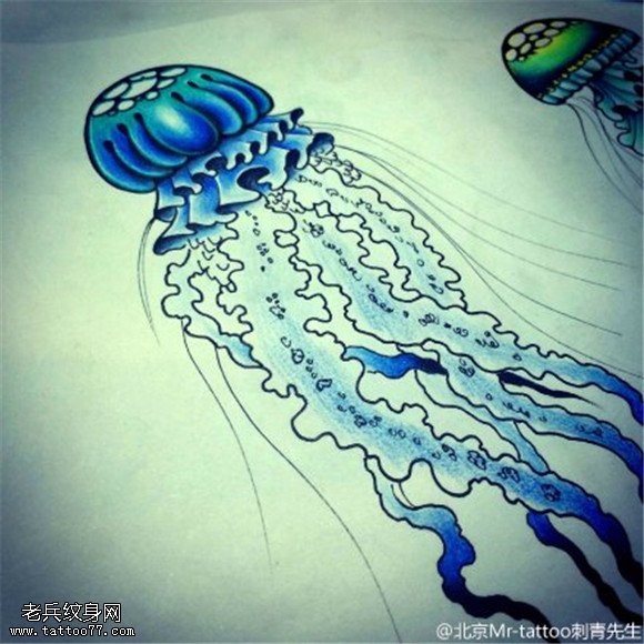 水母纹身图片