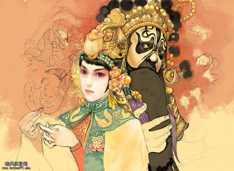 霸王别姬纹身图片