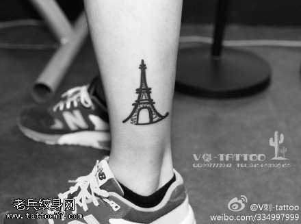 浪漫唯美塔纹身图案