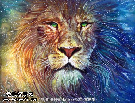 王者风范狮子纹身图案手稿