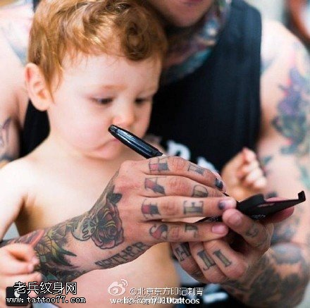 欧美纹身的家长纹身图案