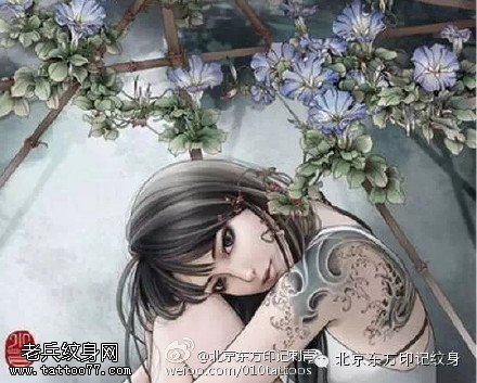 网游里的美女手稿纹身图案