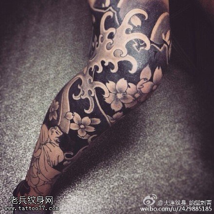 传统经典日本风图腾纹身图案