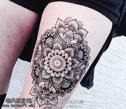 经典梵花刺青纹身图案