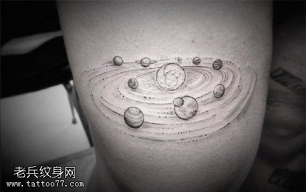 点刺天河星系纹身图案