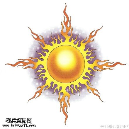 经典太阳图腾纹身图案