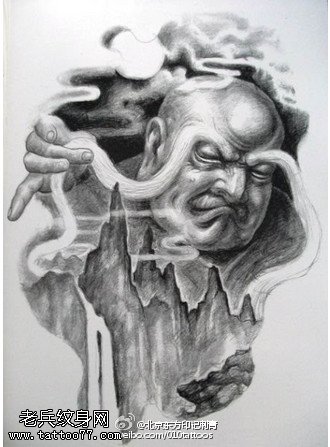 经典传统罗汉纹身图案